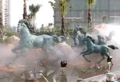 人造噴霧設備-建筑雕像造霧